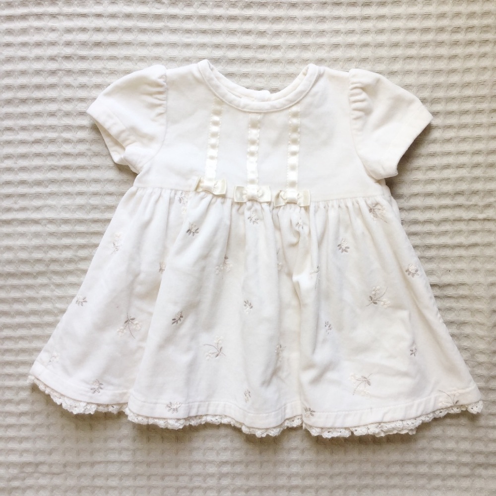 Vintage Velvet Embroidered Lace Trim Party Dress